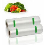 Sacs sous vide alimentaire 2 rouleaux, 20 x 600 cm pour appareil de mise sous vide, rfrigrateur, rutilisabl ...