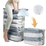 Sac sous vide vetement aspirateur cube lot de 4 (80�100�38 cm) housse de rangement sous vide gain de ...