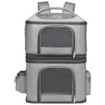 Sac de transport pour chat, sac � dos amovible, double porte - chat, respirant et pratique pour les voyages ...
