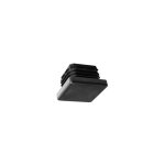 Sachet de 100 talons carr�s en plastique noir 30x30mm