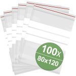 Sachet � fermeture pression avec bande d'inscription (l x h) 80 mm x 120 mm transparent poly�thyl�ne ...