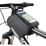 Sacoche de cadre de v�lo + �tui de t�l�phone amovible jusqu'� 6, 5  1, 5l noir