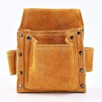 Sacoche de charpentier pour ltaille, ceintures porte - outils en cuir de qualit� sup�rieure avec 2 porte ...