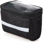 Sacoche de guidon vlo - s - 21x13x16. 5cm noir sac de panier de vlo tanche avec cran tactile glacire ...