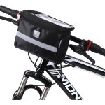 Sacoche de guidon de vlo avec tui pour tlphone 2 l, noir