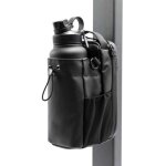 Sacoche magn�tique pour bouteille d'eau, noire, 15 x 11 x 25 cm, sac de sport portable inclin� avec suspension ...