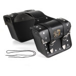 Sacoches de moto en cuir pu noir pochette de sacs à outils de selle Sacoches de moto en cuir pu noir pochette de sacs à outils de selle
