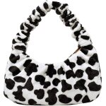 Sacoche � poign�e sup�rieure pour femme sac � bandouli�re en fausse fourrure sac � main � imprim� vache ...