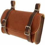 Sacoche de selle v�lo marron avec boucle de fermeture simili cuir ville vtc vintage