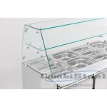 Saladette r�frig�r�e 4 gn 1 / 1 - vitrine en verre 3 portes - combisteel
