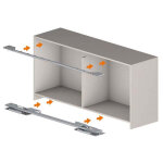 Salice - rail slider s10 - pour caisson : haut