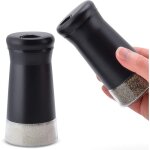 Salières et poivrières - distributeur d'épices noir et argenté avec trous verseurs - acier inoxydable ... Salières et poivrières - distributeur d'épices noir et argenté avec trous verseurs - acier inoxydable ...