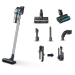 Samsung jet 75 turbo sans sac 0, 8 l 550 w noir, chrome, couleur menthe, bleu