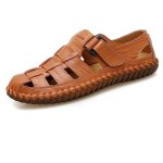 Sandales pour hommes fermeture en cuir chaussures de randonnée été confortables sports de plein air randonnée? ... Sandales pour hommes fermeture en cuir chaussures de randonnée été confortables sports de plein air randonnée? ...
