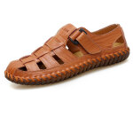 Sandales pour hommes fermeture en cuir chaussures de randonn�e �t� confortables sports de plein air randonn�e? ...