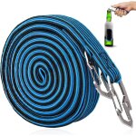 Sandow avec crochet en acier au carbone, adapté aux vélos, véhicules électriques, (4m, bleu) Sandow avec crochet en acier au carbone, adapté aux vélos, véhicules électriques, (4m, bleu)