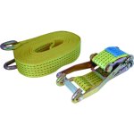 Sangle d'arrimage 50mm 10 m 5t cliquet + crochet bord de rive s18387
