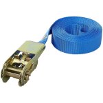 Sangle d'arrimage bleu avec tendeur  cliquet 5 mtres