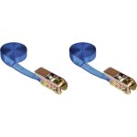 Sangle d'arrimage � cliquet, en une seule pi�ce, bleue, 25 mm / 5 m, capacit� d'arrimage 800 kg, bleu ...