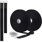 Sangle d'arrimage r�glable avec 25 boucles m�talliques pour l'organisation ou le stockage, r�utilisable ...