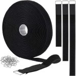 Sangles auto - agrippantes 2 cm x 10 m avec 50 boucles m�talliques, serre - c�bles r�utilisables � couper ...