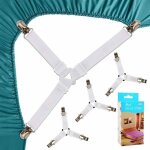 Sangles pour draps de lit 4 pi�ces attache drap housse triangle attache matelas �lastique tendeur de ...