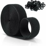 Sangles scratch velcr réutilisables 10 m x 25 mm, sangles de câble réglables avec 50 boucles en plastique, ... Sangles scratch velcr réutilisables 10 m x 25 mm, sangles de câble réglables avec 50 boucles en plastique, ...