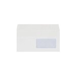 Enveloppe 110 x 220 mm budget 80 g fen�tre 45 x 100 mm auto blanche - bo�te de 500 - maxiburo