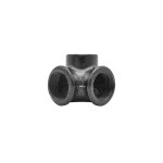 Sans marque raccord en y pour 3 tubes, mytube, diam. 25 mm, noir mat