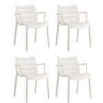 Scab - chaise fauteuil en technopolym�re sunset lino