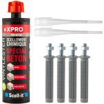 Scell - it ? kit scellement chimique 160ml b�ton ? 4 tiges acier m8 et 4 tamis ? r�sine vinylester sans ...