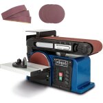Scheppach - ponceuse  bande bts900 - meuleuse - ponceuse  bande et  disque - 370 w - 2850 min - 1 ...