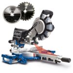 Scheppach - scie  onglet radiale hm216spx - 2000 w -  210 mm - 4800 tr / min - 65 cm hauteur de coupe ...