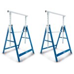 Scheppach - set de 2 tr�teaux t�lescopiques tug200 - hauteur 800 � 1300 mm - charge max. totale 400 kg ...