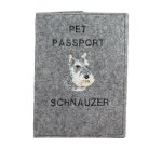 Schnauzer, schnauzer i - protge passeport pour chien, protge document, cadeau voyage d'art - dog