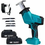 Scie alternative avec 2x batterie 3. 0ah et chargeur , compatible avec la batterie makita, sans fil li ...