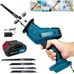 Teetok - scies alternatives, scie sabre lectrique branches d'arbre  bois coupe de mtal pvc + 4 lames ...