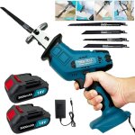 Teetok - scies alternatives, scie sabre lectrique branches d'arbre  bois coupe de mtal pvc + 4 lames ...