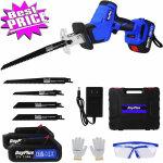 Dayplus - scie à batterie avec couteau électrique à vitesse variable + 4 lames + 2x 1. 5ah batterie Dayplus - scie à batterie avec couteau électrique à vitesse variable + 4 lames + 2x 1. 5ah batterie