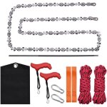 Scie  chane  corde pliable manuelle, coupe large  68 dents pour la randonne, la survie en milieu ...