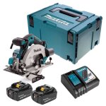 Makita - dhs 680 rmj scie circulaire portative sans fil 18 v 165 mm brushless + 2x batterie 4, 0 ah + ...
