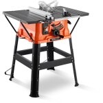 Scie circulaire sur table, 254 mm, scie a table avec support compacte portable 1800 w, capacite de coupe ...