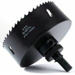 Scie cloche 120 mm, acier rapide hss m42, foret perfor bi - mtal, fraise perfore avec tige hexagonale ...