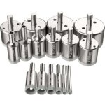 Scies - cloches 16 pcs, foret diamant scie cloche 6 - 50 mm outils de per�age en verre trous scies kit ...
