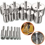 Scies - cloches 16 pcs, foret diamant scie cloche 6 - 50 mm outils de per�age en verre trous scies kit ...