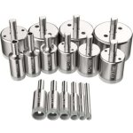 Scies - cloches 16 pcs, foret diamant scie cloche 6 - 50 mm outils de per�age en verre trous scies kit ...