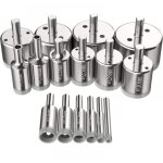 Scies - cloches 16 pcs, foret diamant scie cloche 6 - 50 mm outils de per�age en verre trous scies kit ...