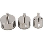 Scie cloche, akozon 3 pi�ces 35 mm 45 mm 55 mm carbure de silicium scie � cloche tr�pan � sec pour porcelaine, ...