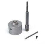 Scie cloche  bton 100 mm avec tige sds plus 220 mm pour ciment, brique, pierre, mur, bton autonivelant ...
