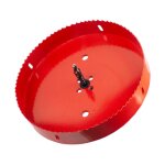 Scie cloche bi - métal ø 150 mm , acier rapide hss m42, avec tige hexagonale et foret pour aluminium, ... Scie cloche bi - métal ø 150 mm , acier rapide hss m42, avec tige hexagonale et foret pour aluminium, ...